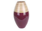 pt, Bamboo cone large burgundy dekor váza